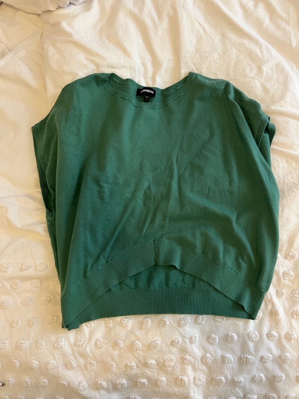 Express Forest Green V-Neck Sweater